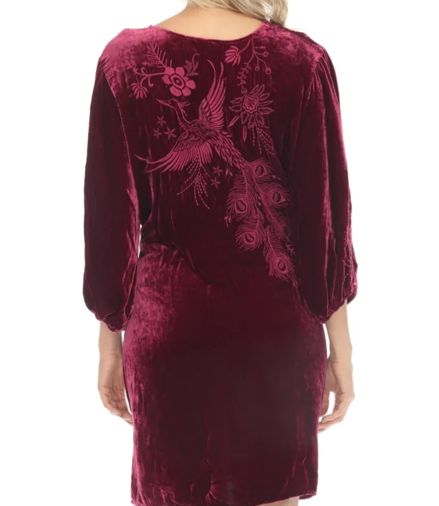 NWT JOHNNY WAS VELVET DRESS SIZE XL - Picture 4 of 10